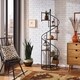 preview thumbnail 1 of 7, Kendra Black Finish Metal Spiral Staircase Display Shelf by iNSPIRE Q Modern