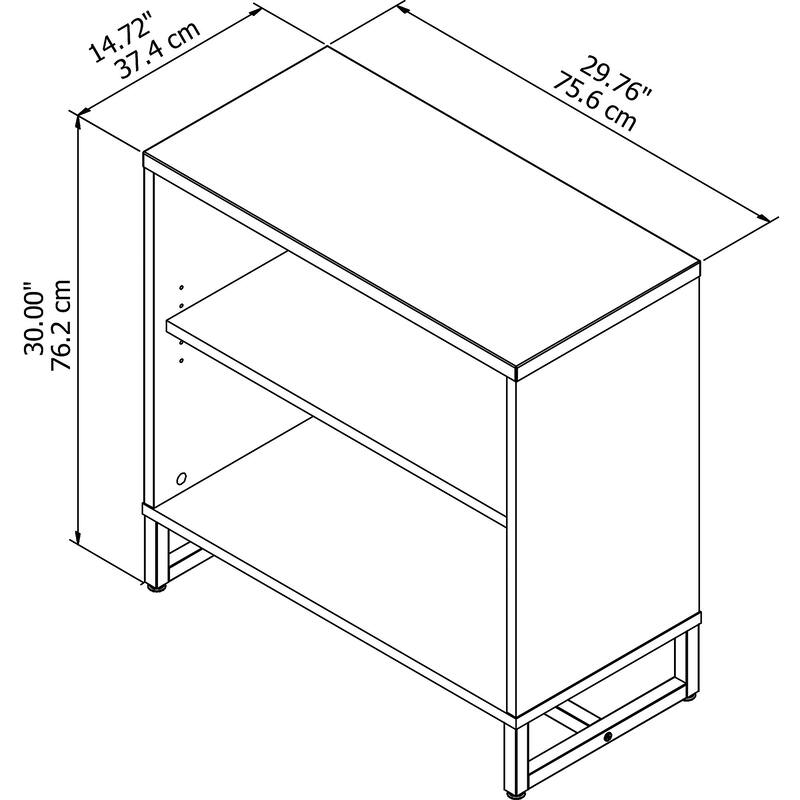 Method 2 Shelf Bookcase Cabinet by Bush Business Furniture