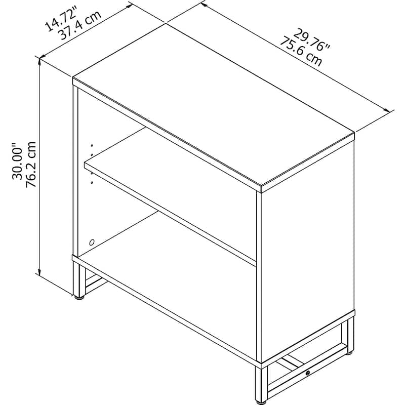 Method 2 Shelf Bookcase Cabinet by Bush Business Furniture