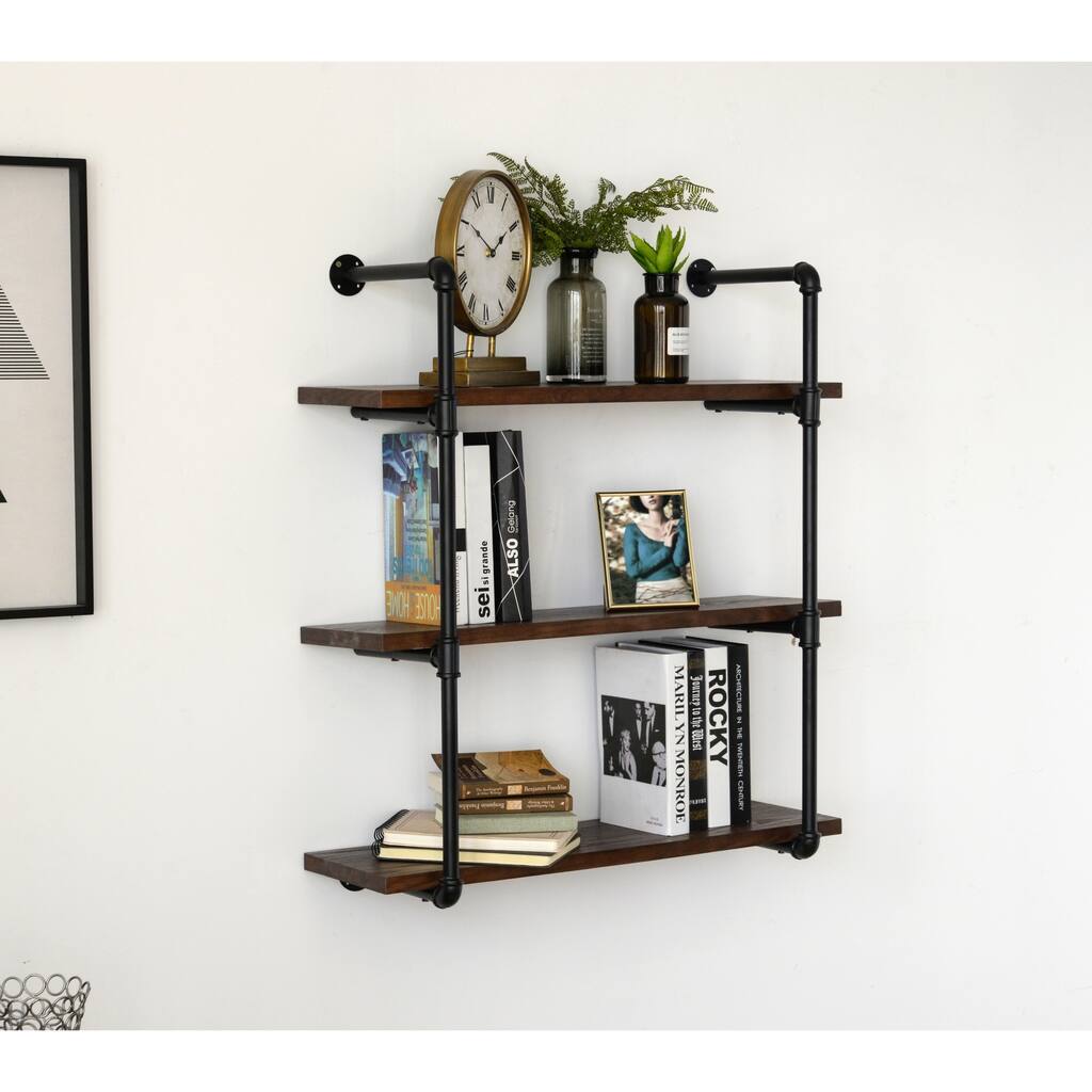 Ratcliffe 3-Tier Piped Floating Wall Shelf