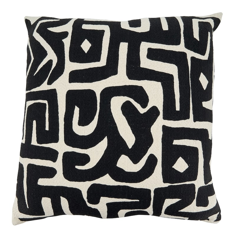 Throw Pillow With Kuba Cloth Design