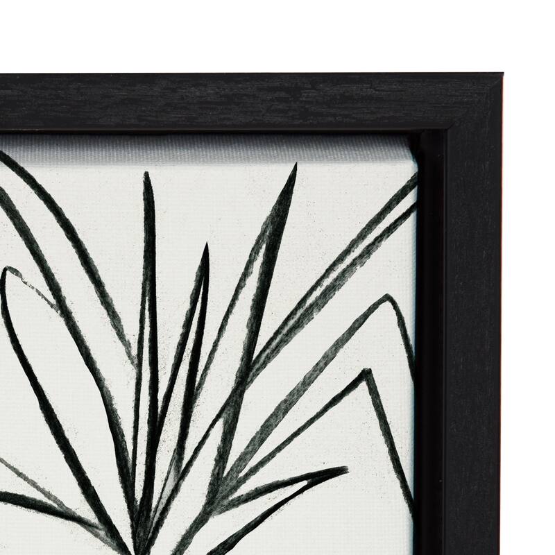 Kate and Laurel Sylvie Plant Kingdom Framed Canvas by Teju Reval