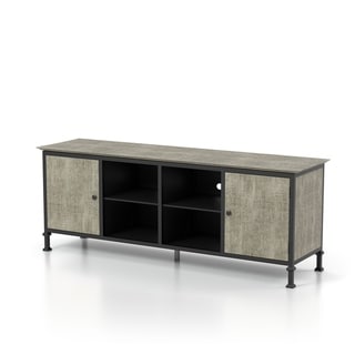 Romana Transitional Grey Metal Multi-functional Storage TV Console by Furniture of America