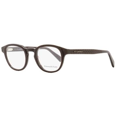Ermenegildo Zegna 050 Mens Dark Brown 48 mm Eyeglasses - Dark Brown - Dark Brown - Dark Brown