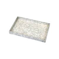 East at Main Grayson Striped Capiz Tray - Silver/Gray - 24" x 15" x 2.5"