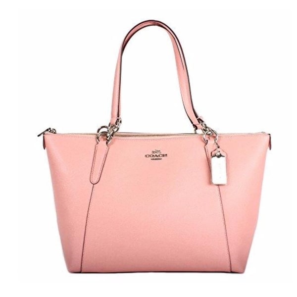 Shop COACH F57526 AVA Crossgrain Leather Tote Handbag Purse Shoulder Bag Pink - On Sale ...