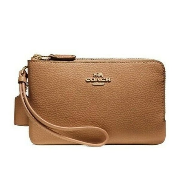 coach tan wristlet