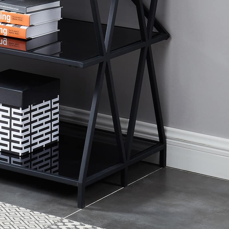 Albaric Modern Black Metal Display Bookcase by Furniture of America