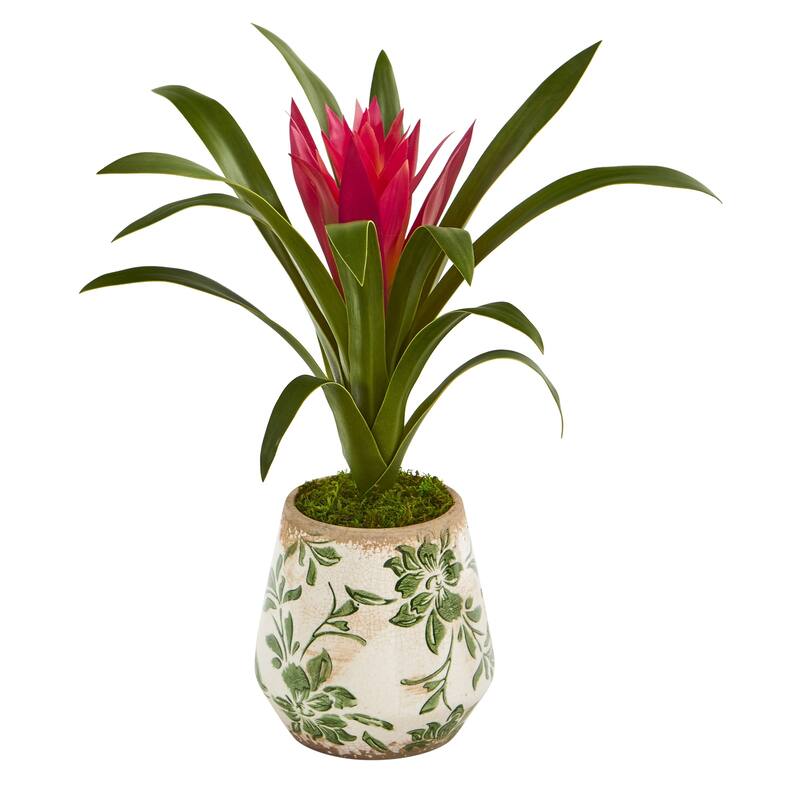 15" Ginger Artificial Plant in Floral Vase