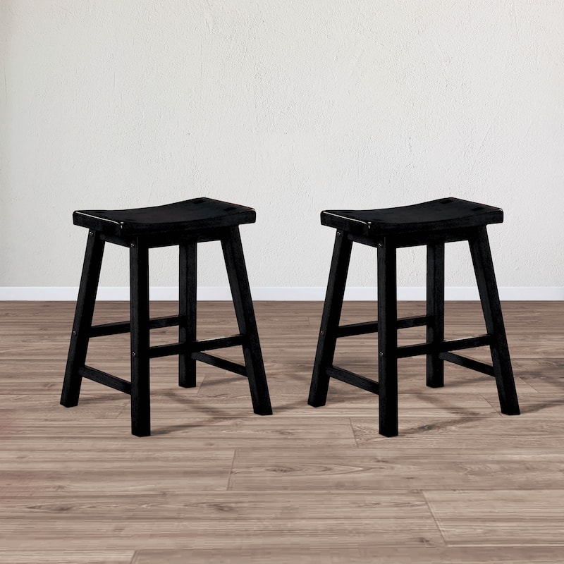 Shankmen Stool (Set of 2) - Black - Short
