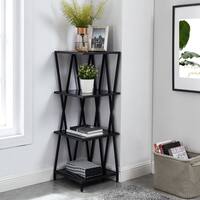 Buy Black Corner Bookshelves Bookcases Online At Overstock Our Best Living Room Furniture Deals