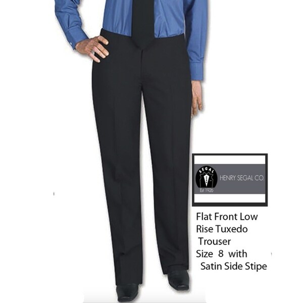 ladies tuxedo trousers satin stripe