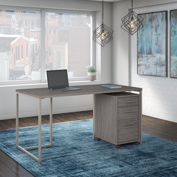 Method 60W Table Desk with File Cabinet from Office by kathy ireland®