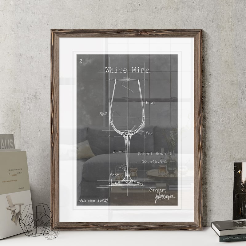 Barware Blueprint IVFramed Print Espresso 16X22 Bed Bath