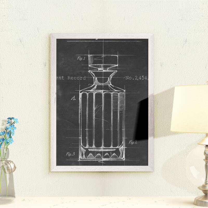 Barware Blueprint VIIFramed Canvas White 16X22 Bed Bath & Beyond