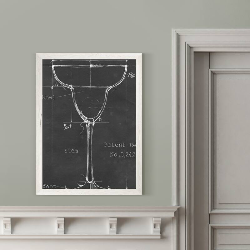 Barware Blueprint Vi Framed Canvas White 22x30 Bed Bath And Beyond 30869695 1213