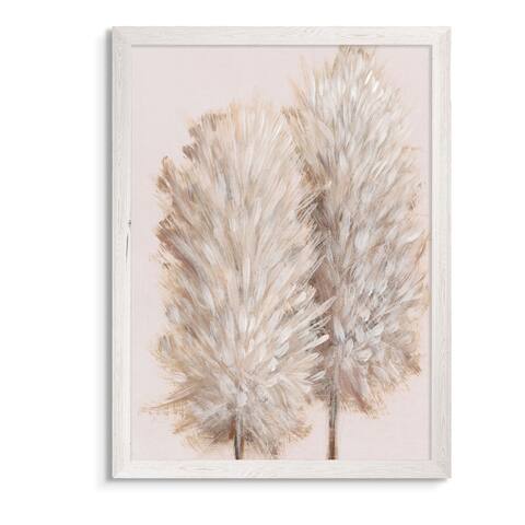 Pampas Grass III-Framed Canvas - White - 22X30