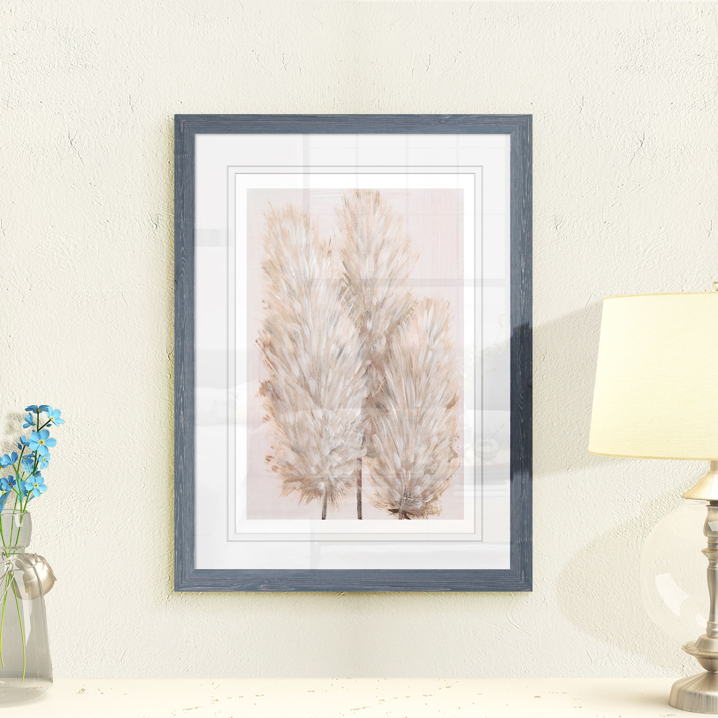 Pampas Grass IV-Framed Print - Grey - 22X30 - Bed Bath & Beyond - 30870071