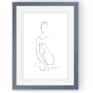 Nude Contour Sketch Ii Framed Print Grey 22x30 Bed Bath Beyond