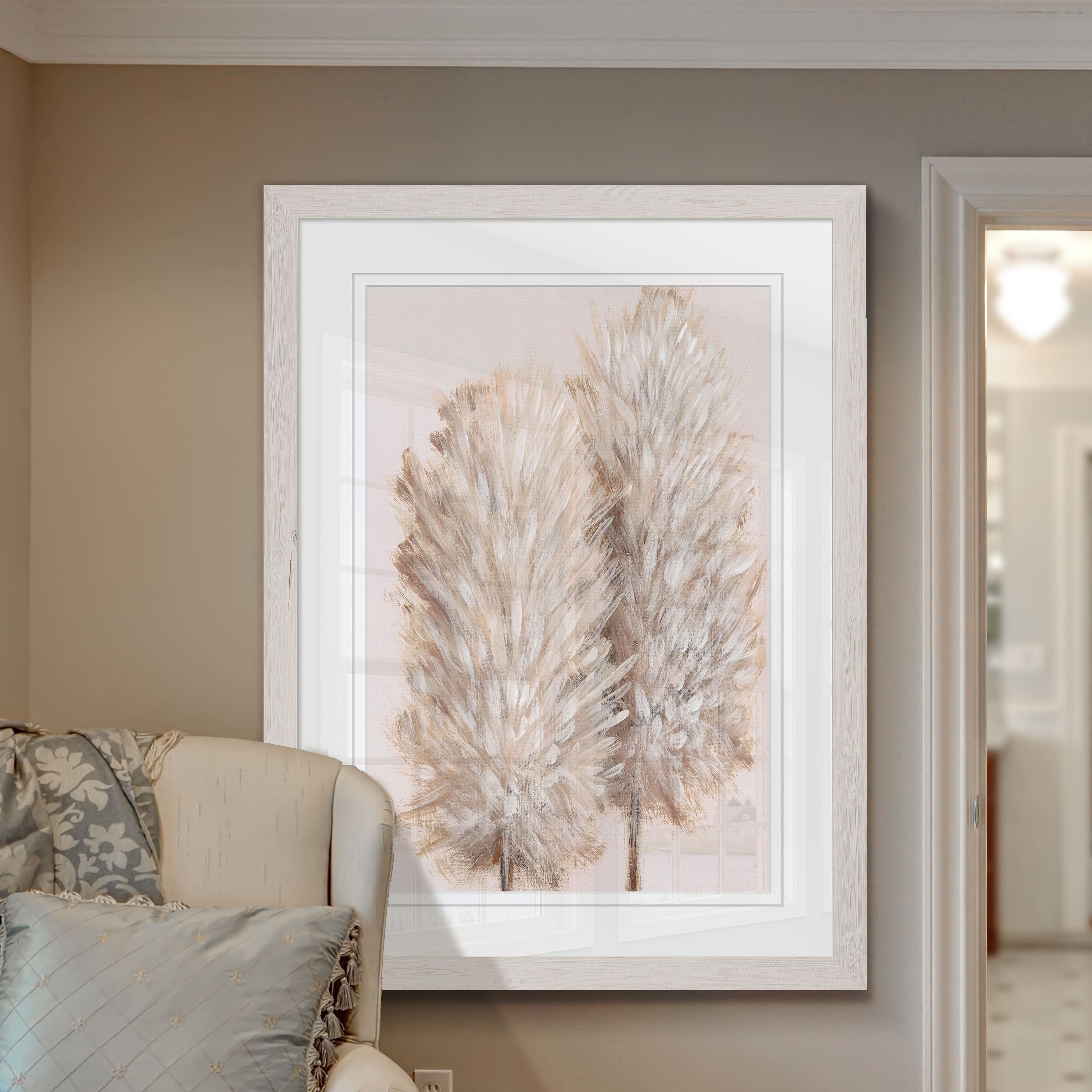 Pampas Grass III-Framed Print - White - 16X22 - Bed Bath & Beyond ...