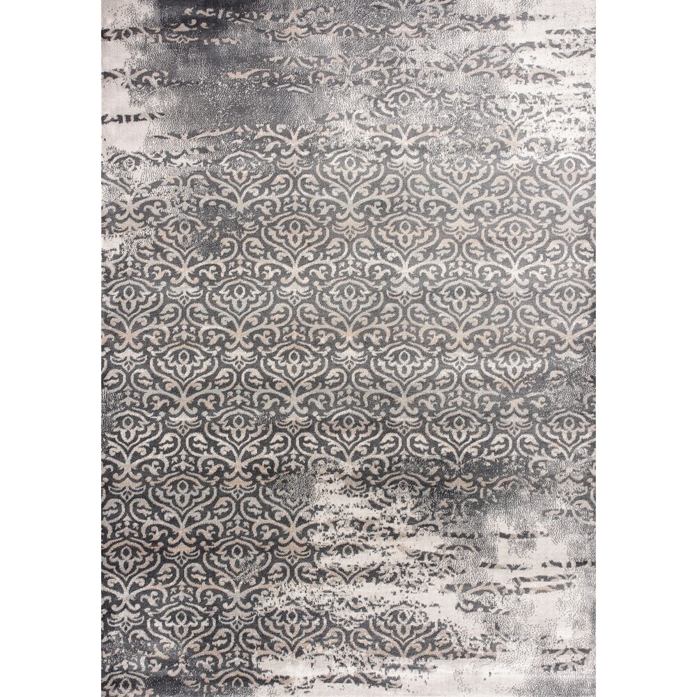 Overstock Adenium Gray Scroll Area Rug OverstockGray Stone Marble Abstract