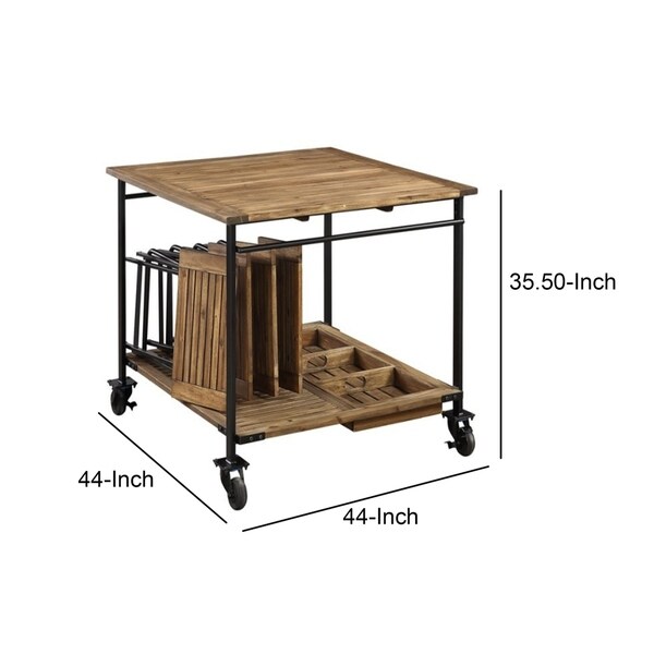 counter height table with casters