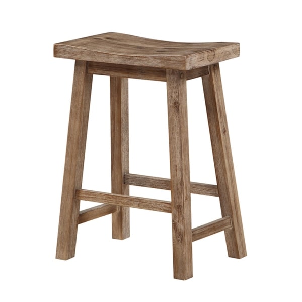 Shop Wooden Frame Saddle Seat Counter Height Stool with ...