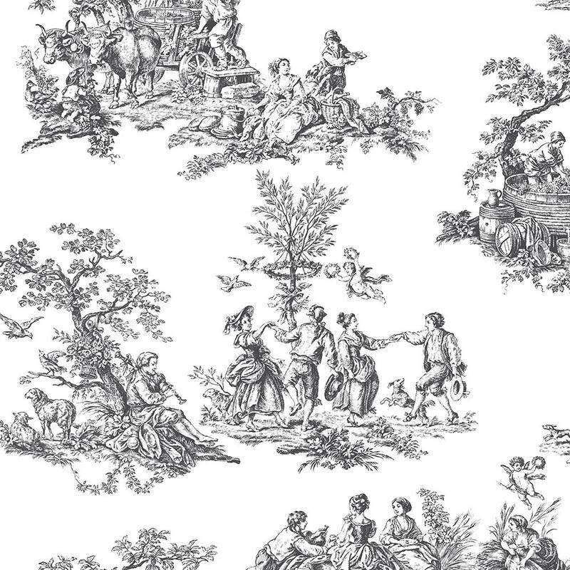 Romantic Toile Wallpaper