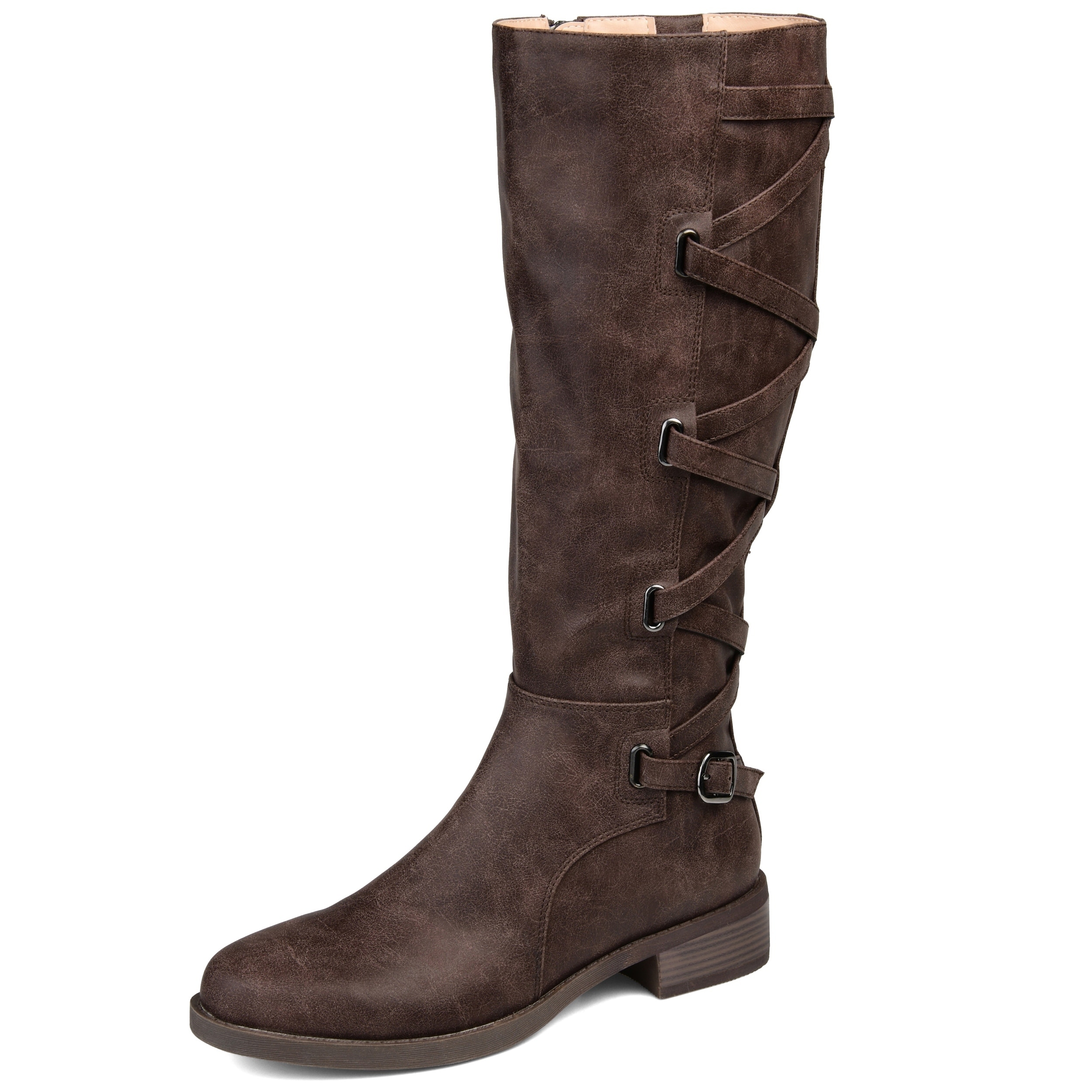 leather extra wide calf boots
