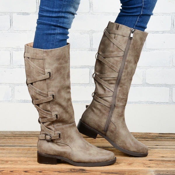 double wide calf boots