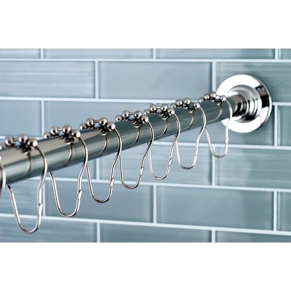 slide 2 of 5, Edenscape Adjustable Shower Curtain Rod with Ring Combo