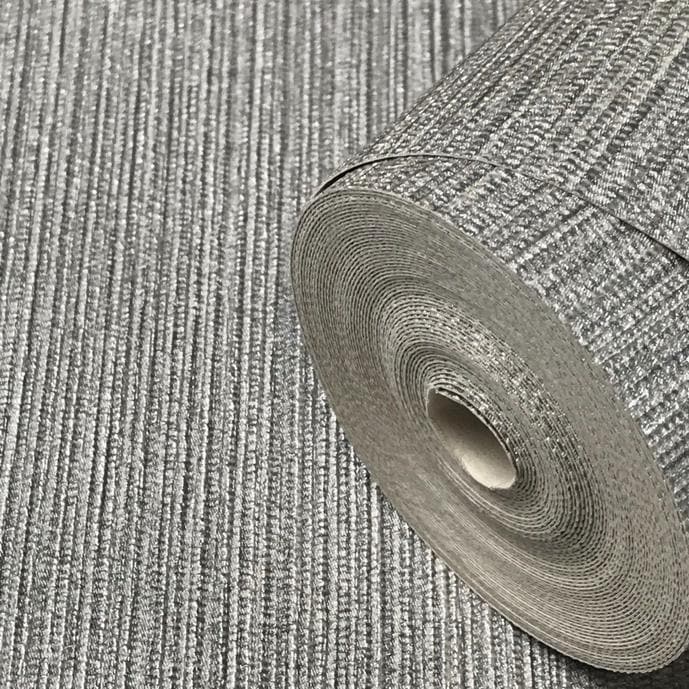 Wallpaper Gray Silver Metallic Textured Grasscloth Lines On Sale Overstock