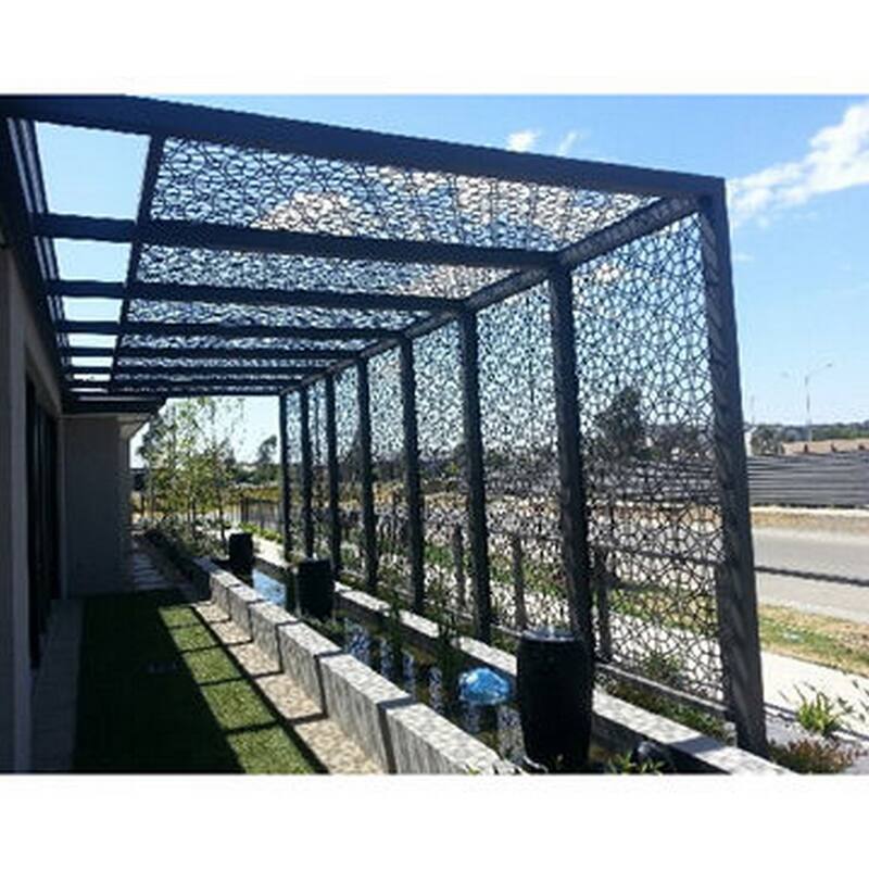 Laser Cut Metal Privacy Screen, 24" x 48"/pc WaveCurve On Sale