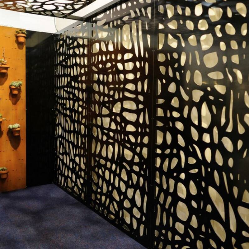 Laser Cut Metal Privacy Screen, 24" x 48"/pc - WaveCurve
