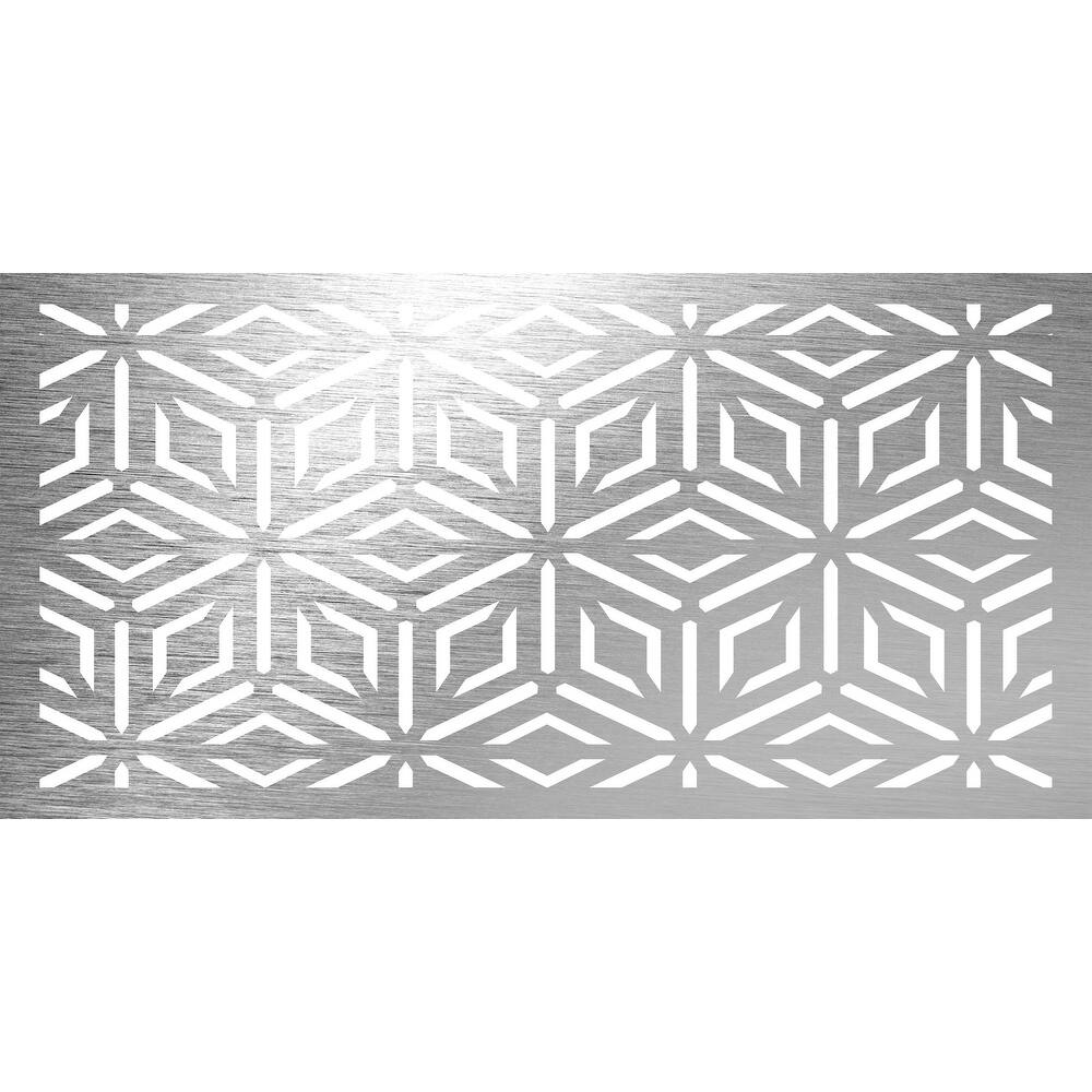 Laser Cut Metal Privacy Screen, 24" x 48"/pc - Diamond