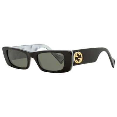 Gucci 001 Womens Black/Gold/Pearl 52 mm Sunglasses