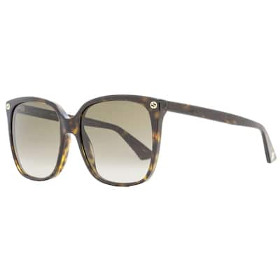 Gucci 003 Womens Havana 57 mm Sunglasses