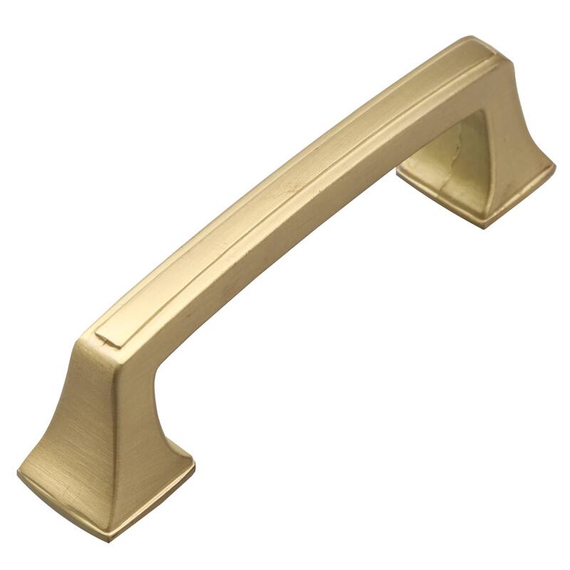 GlideRite 5-Pack 3 in. Center Satin Gold Deco Base Cabinet Pulls - Satin Gold