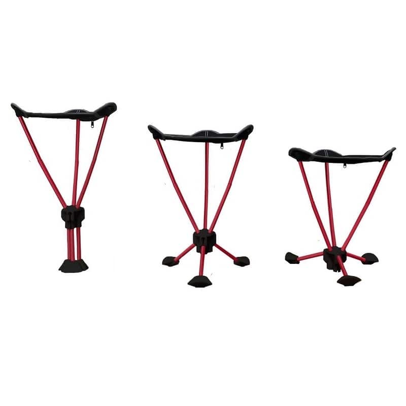 Travel Chair Adjustable 3-in-1 Slacker Stool in Black