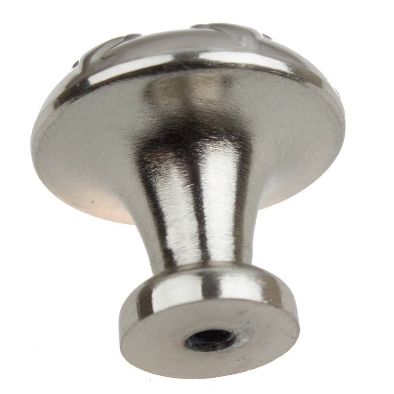 GlideRite 5-Pack 1-1/8 in. Satin Nickel Snowflake Cabinet Knobs - Satin Nickel