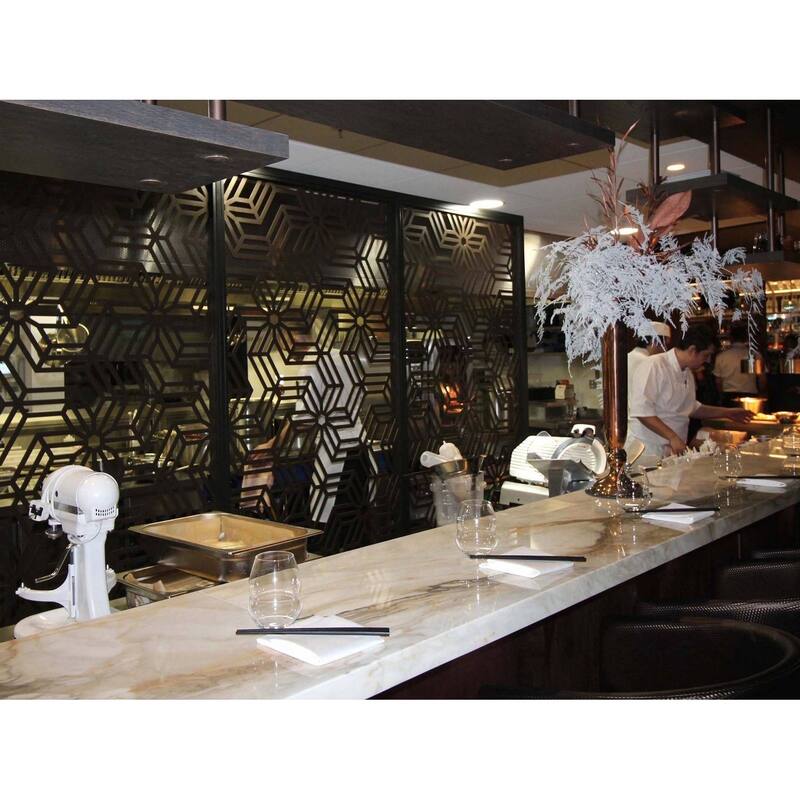 Laser Cut Metal Privacy Stand Combo Fence, 75" x48 " - WaveCurve