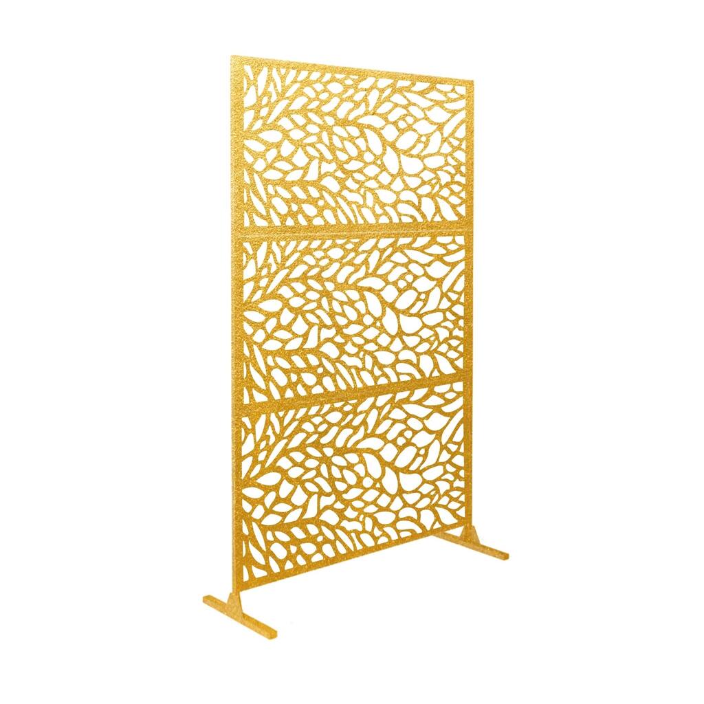 Laser Cut Metal Privacy Stand Combo Fence, 75" x48 " - Scatter