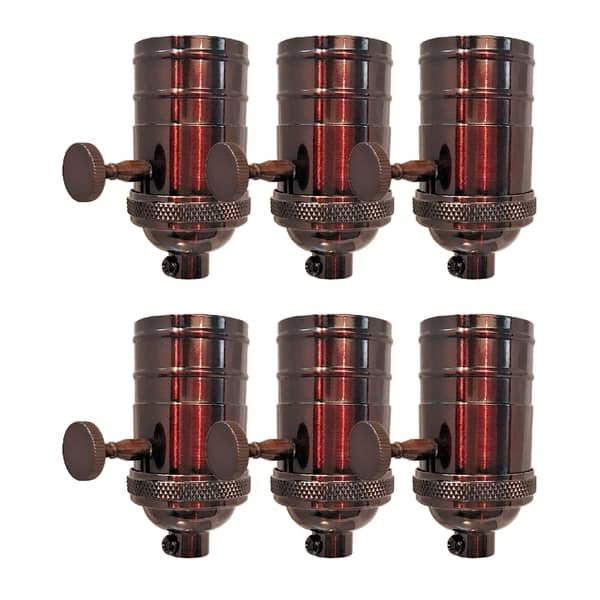 Royal Designs 3-Way Turn Knob Lamp Socket with a Solid Metal Cast Shell ...