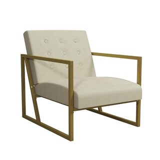 CosmoLiving  by Cosmopolitan Lexington Modern Chair (Gold/Ivory)
