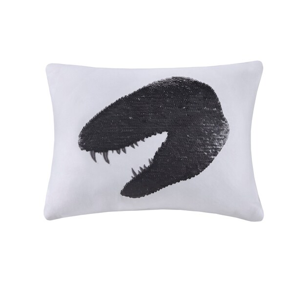 dinosaur sequin pillow