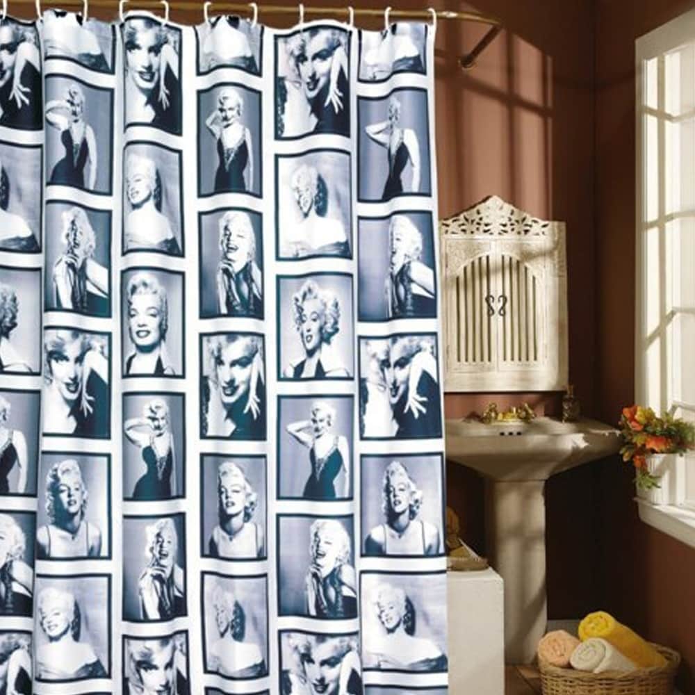 Classic Marilyn Monroe Bathroom Fabric Shower Curtain Free 12 Hooks Home Decor 