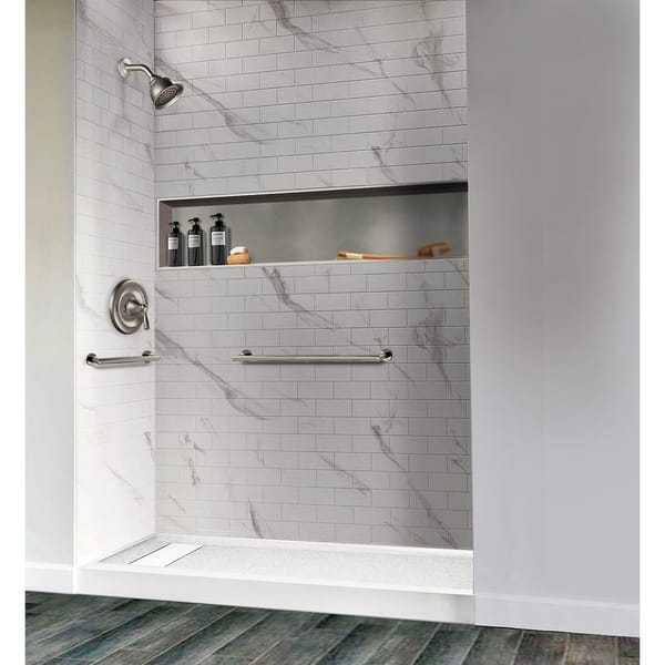 Transolid 58.5-in. Recessed Stainless Steel Shower Storage Pod - 58.5 x  3.75 x 14 - Bed Bath & Beyond - 30878409