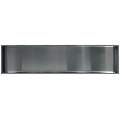 Transolid 58.5-in. Recessed Stainless Steel Shower Storage Pod - 58.5" x 3.75" x 14"