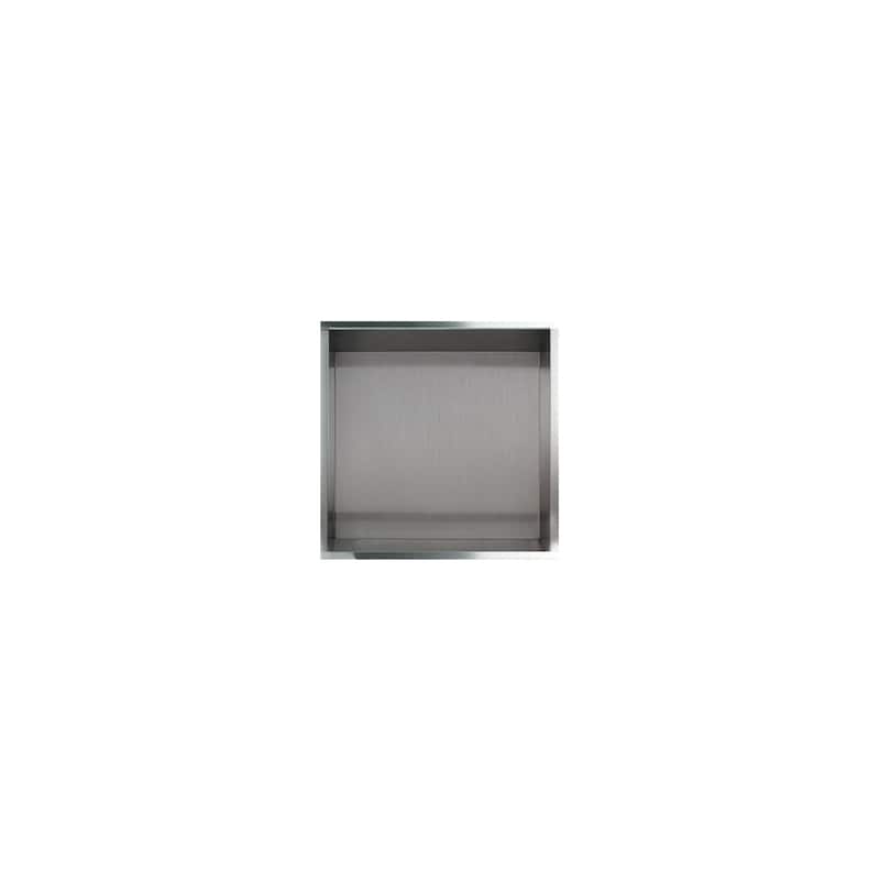 Transolid 14-in. Recessed Stainless Steel Shower Storage Pod - 14" x 3.75" x 14" - 14" x 3.75" x 14" - Stainless Steel