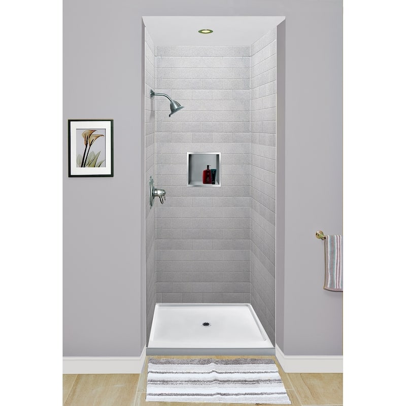 Transolid 14-in. Recessed Stainless Steel Shower Storage Pod - 14" x 3.75" x 14"